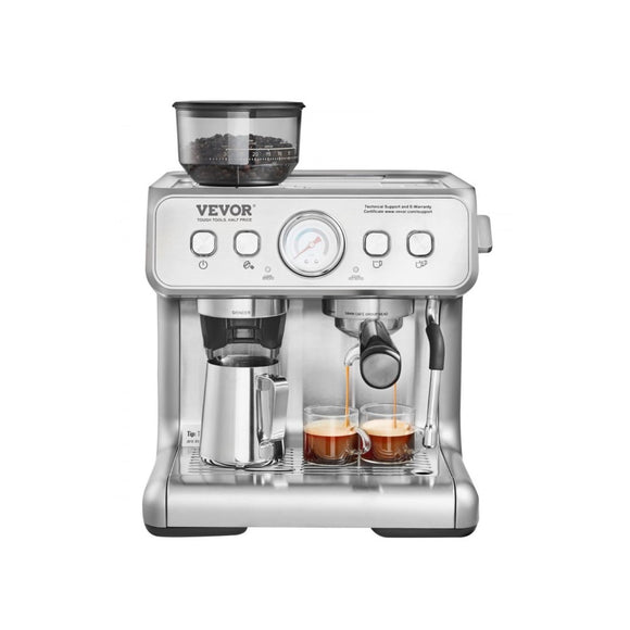 Espresso Machine with Grinder 15 Bar Semi-Automatic