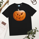 Halloween "Angry Pumpkin"  - Unisex Organic T-shirt