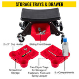 Mechanics Brake Stool Mobile Toolbox for Car Repair 300lbs Capacity