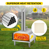 Portable Pizza BBQ Oven Wood Fired Stainless Steel