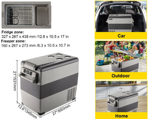 Car/Boat Portable Refrigerator 55L Cooler 12V/24V DC 110-240V