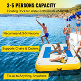 Inflatable Floating Platform Dock 6x5ft With Electric Air Pump