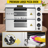 Commercial Pizza Baking Oven 14" Double Deck Layer