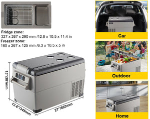 Car/Boat Portable Refrigerator 35L Cooler 12V/24V DC 110-240V