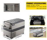 Car/Boat Portable Refrigerator 35L Cooler 12V/24V DC 110-240V